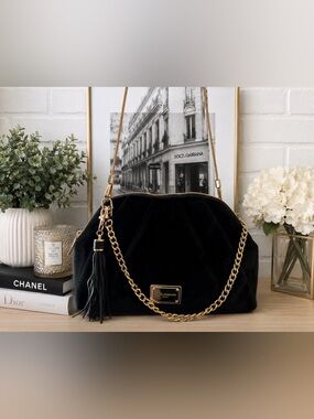 Dolce & Gabbana Black Velvet Beauty Bag GWP item new item Large Bag